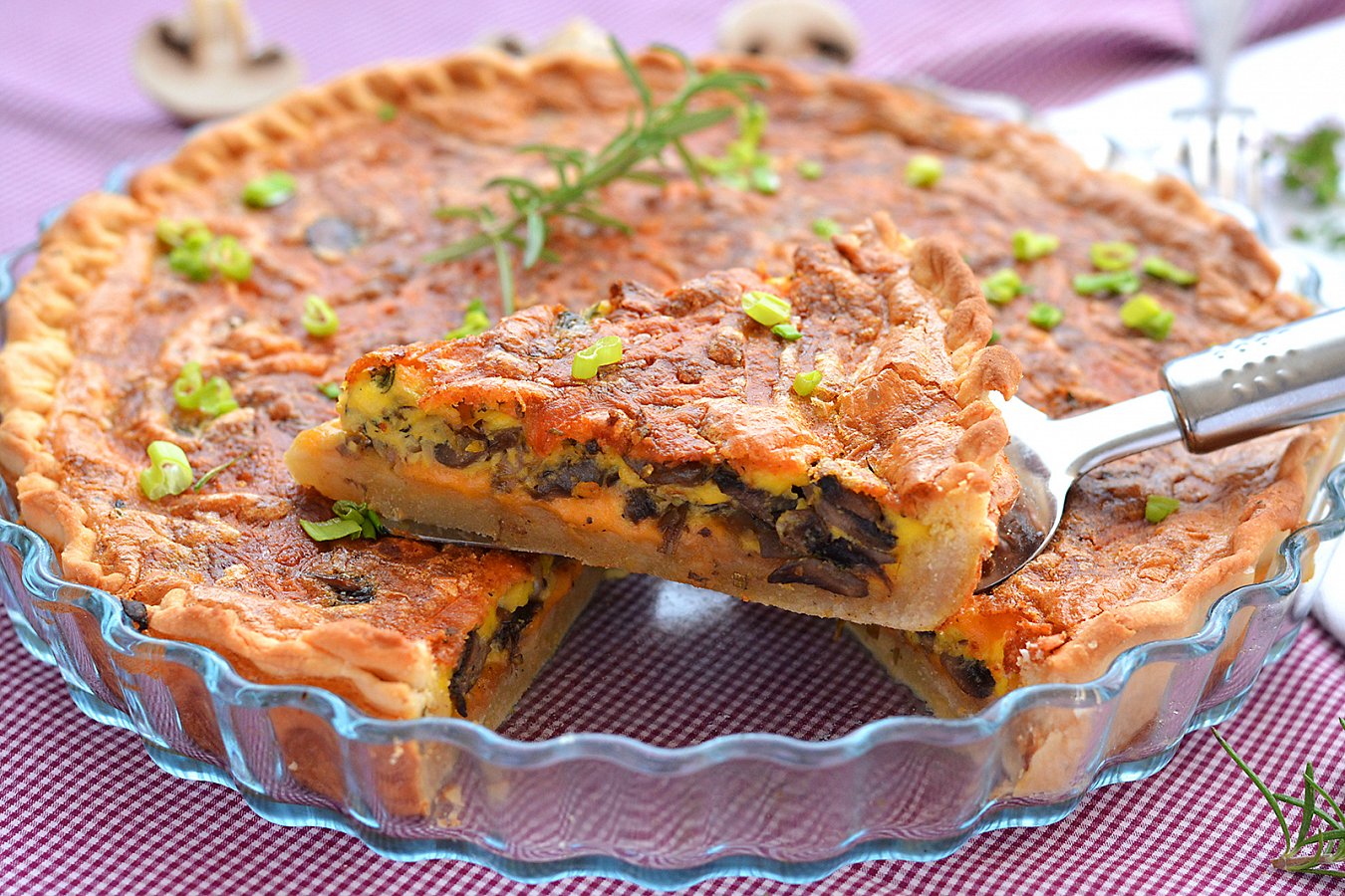 Quiche s žampiony