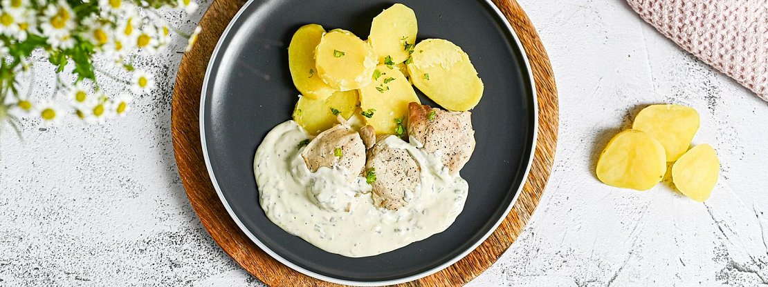 Krůtí v páře s nivovou omáčkou