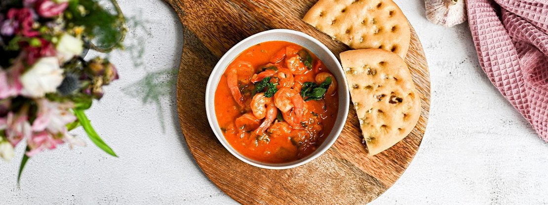 Krevety s rajčatovou omáčkou