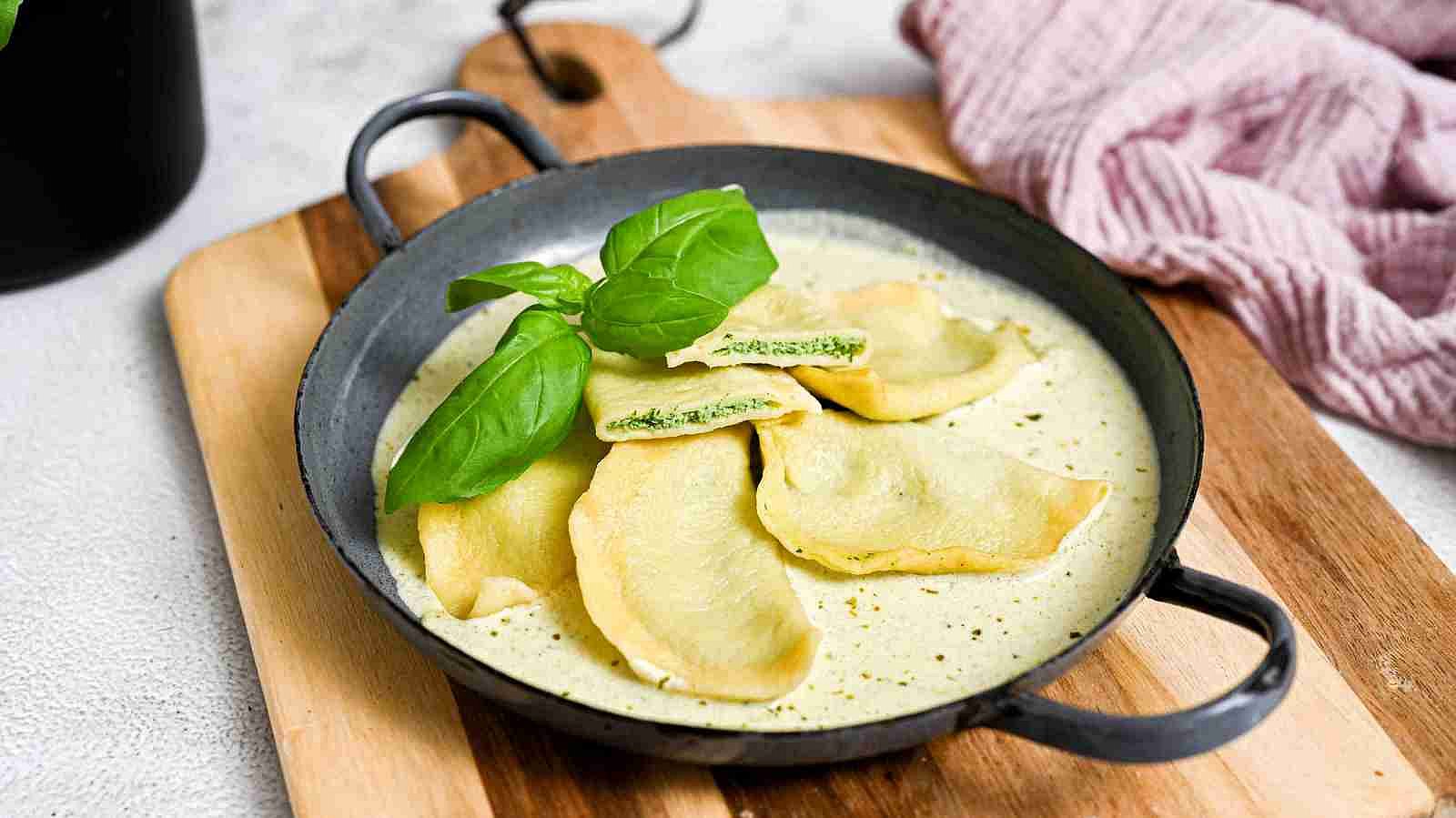 Ravioly se špenátem a ricottou