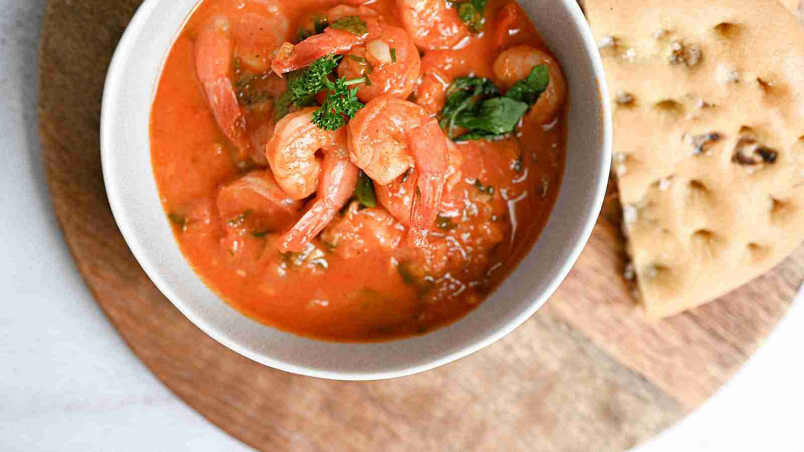 Krevety s rajčatovou omáčkou