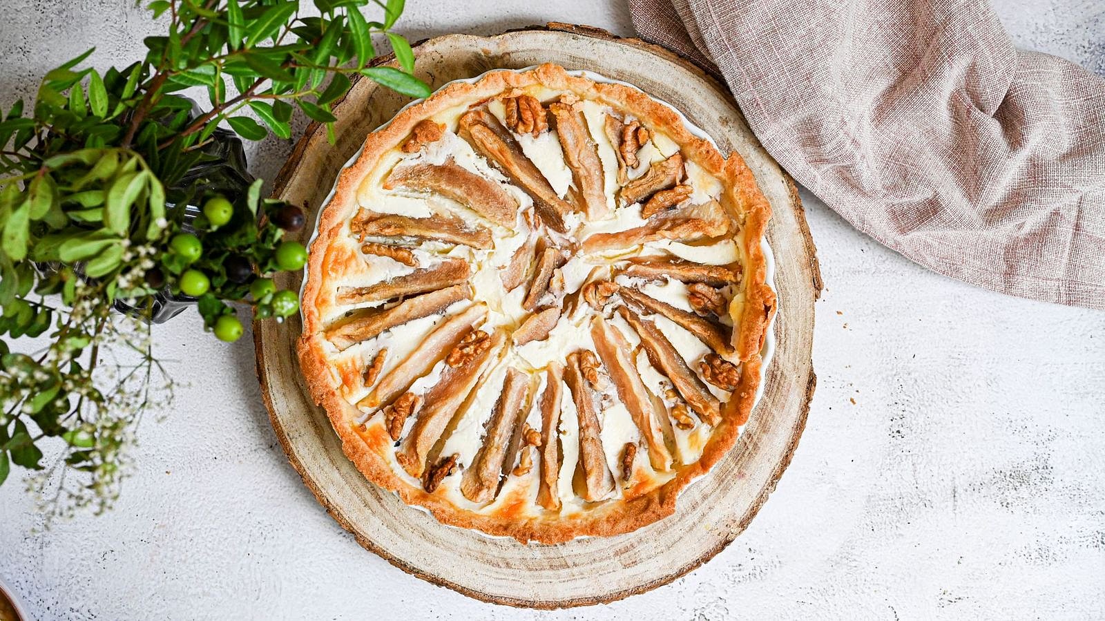 Hruškový koláč s mascarpone