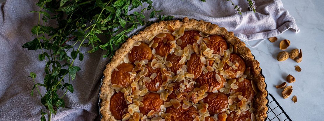 Meruňkovo-ořechový koláč