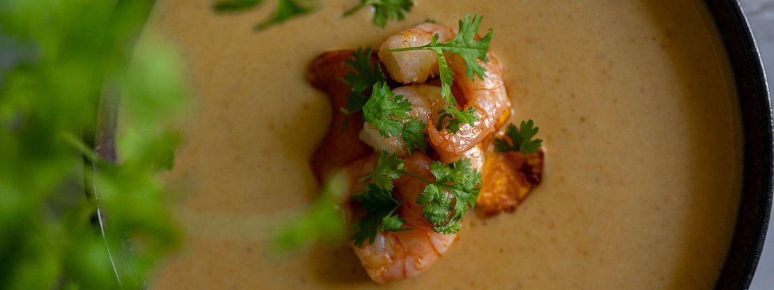 Batátovo-krevetová polévka