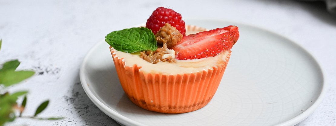 Nepečené mini cheesecakes