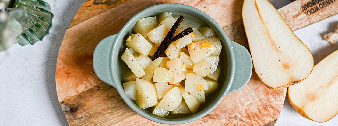 Hruškový kompot s vanilkou