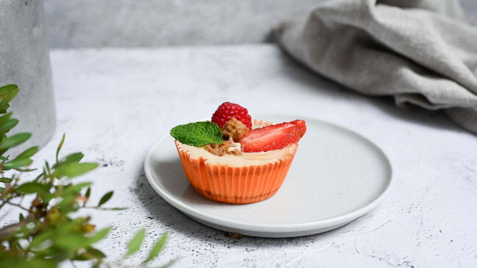 Nepečené mini cheesecakes