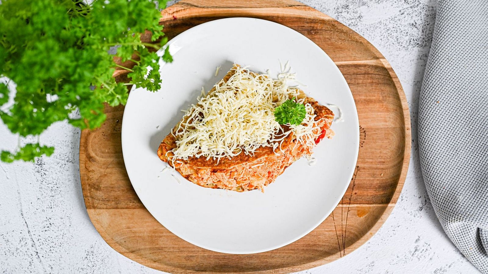 Bezlepkový bramborák plněný kuřecí směsí