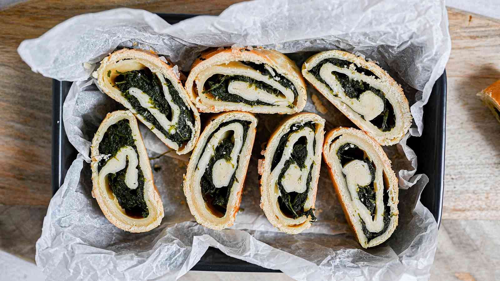 Závin se špenátem