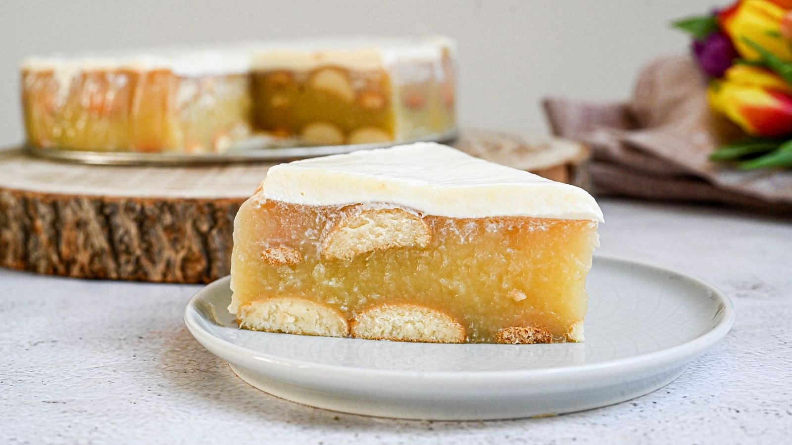 Jablečný nepečený dort