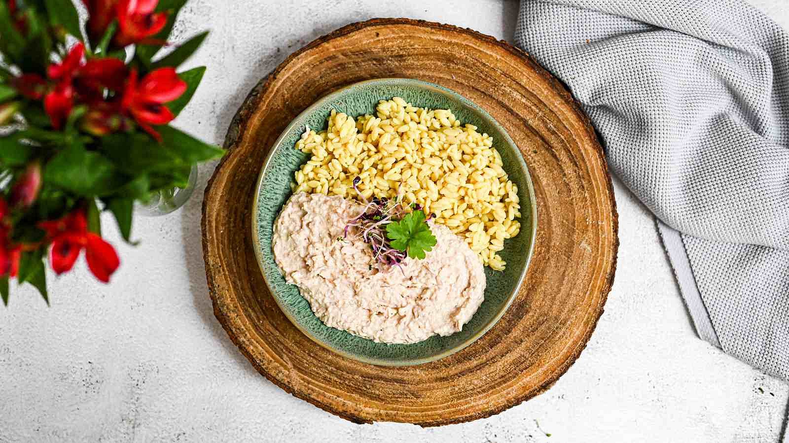 Králík na smetaně se slovenskou rýží - dětské jídlo