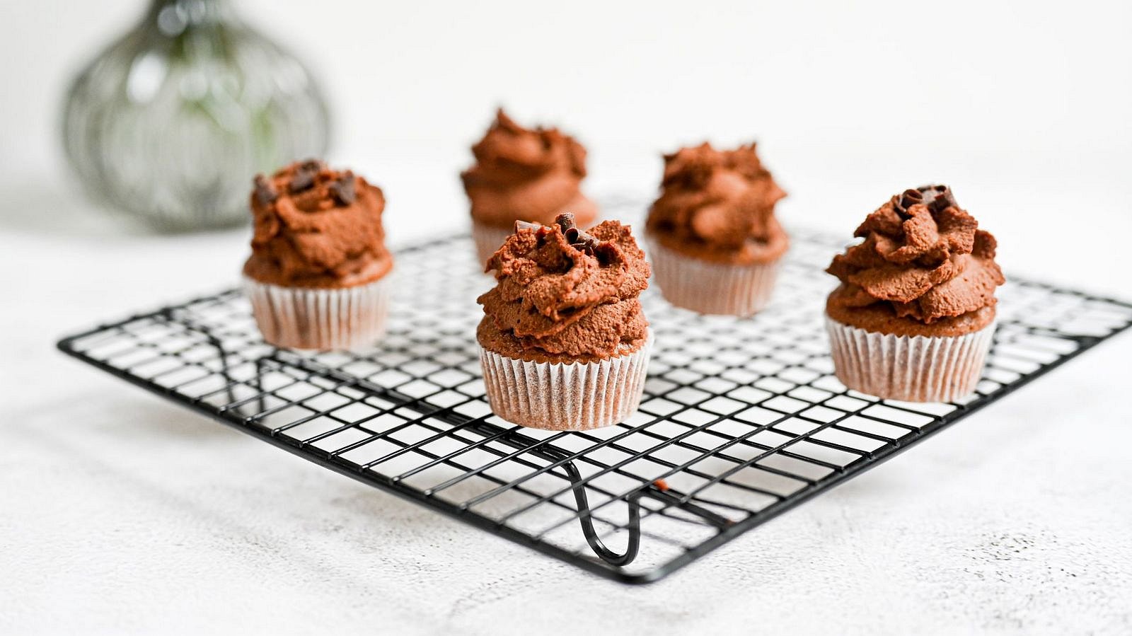 Ořechové cupcakes s čokoládovým krémem