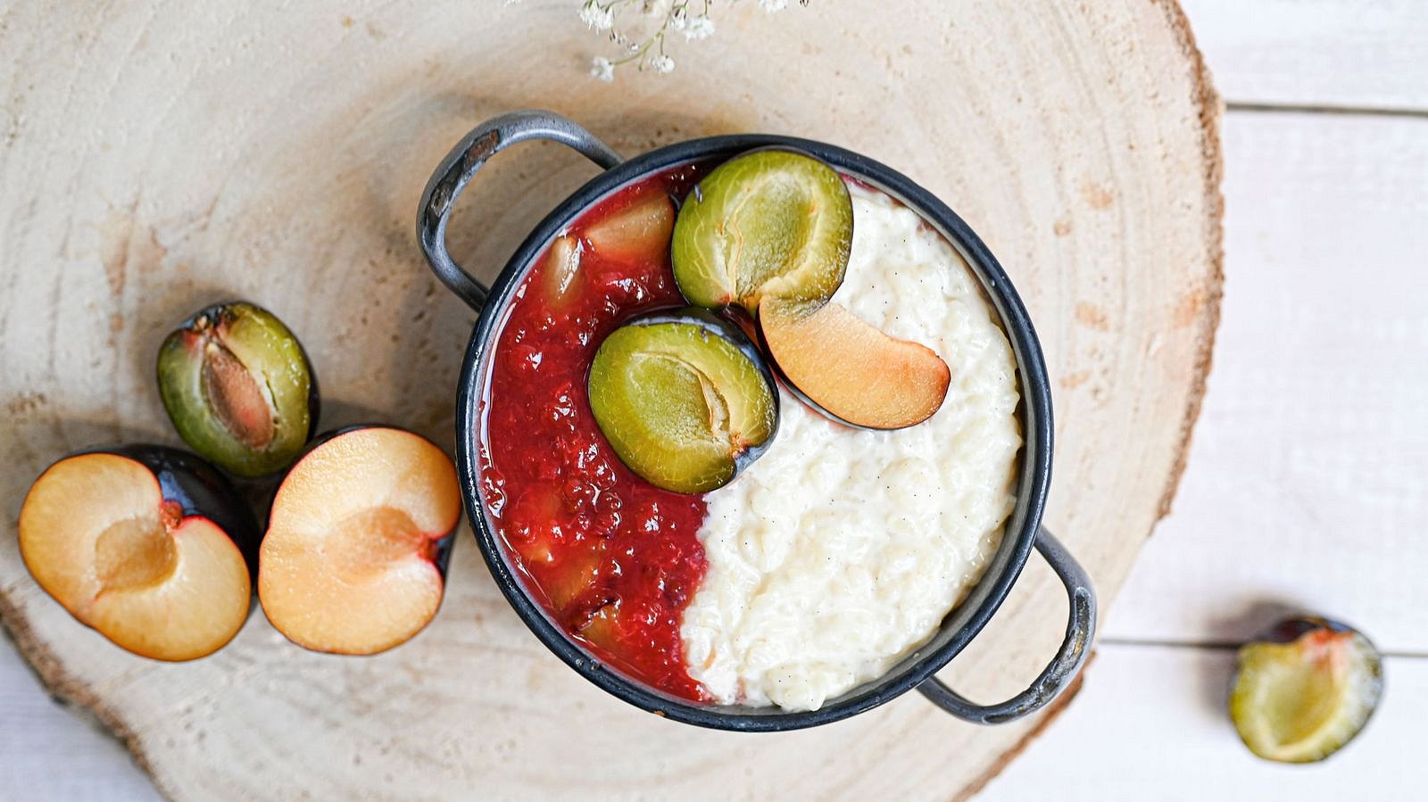 Rýžová kaše se švestkovým rozvarem