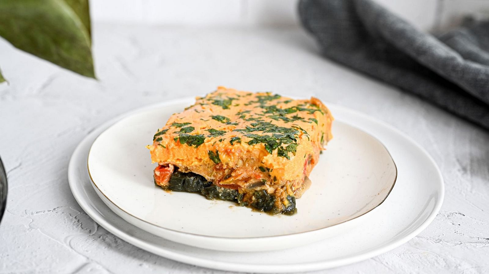 Musaka z červené čočky