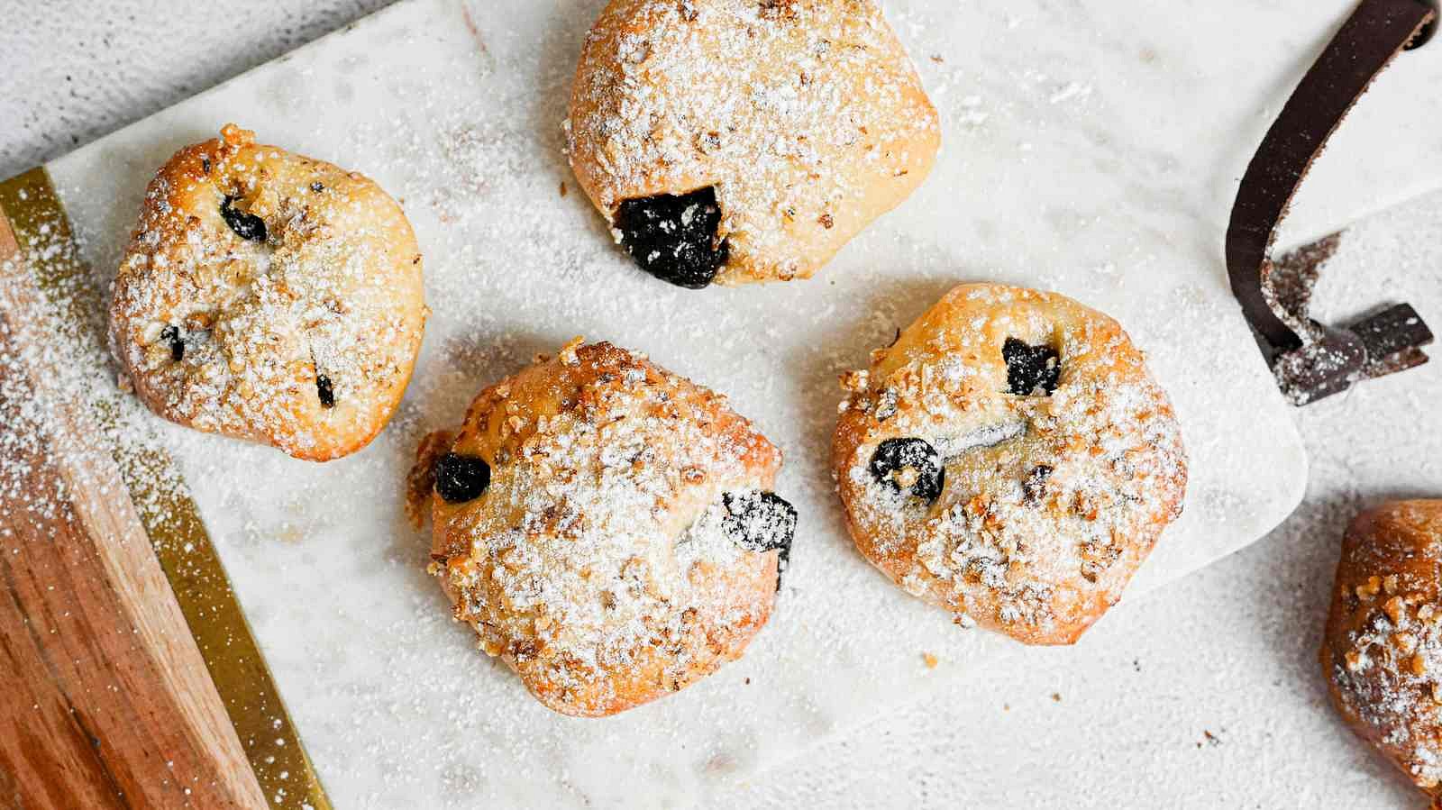 Kynuté povidlové šátečky s ořechy