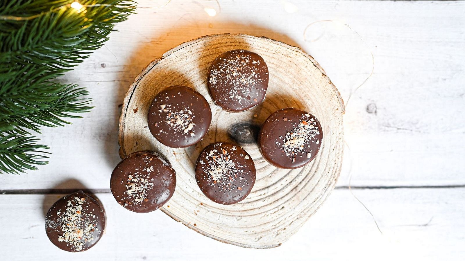 Čokoládová kolečka s oříšky